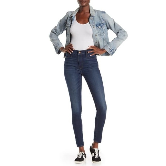 Madewell Denim - MADEWELL 9” MID-RISE SKINNY JEAN. DARK WASH. LIKE NEW.